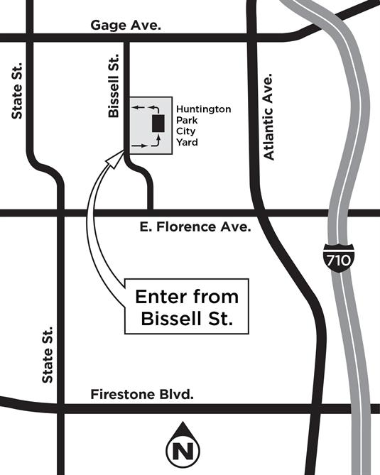 Huntington Park City Yard Map