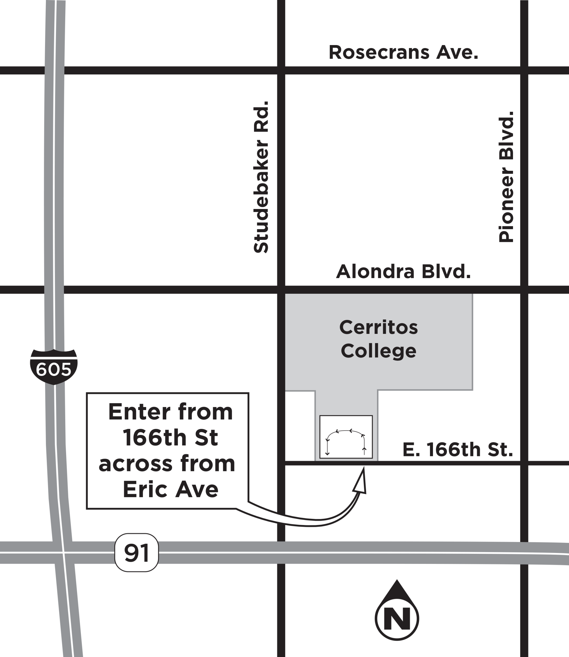 Cerritos College map