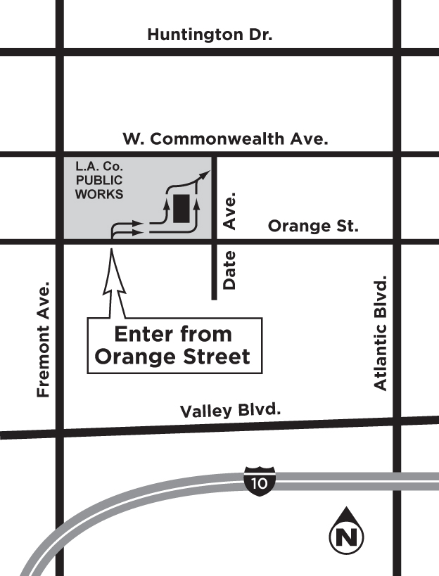 LA County Public Works Headquarters map