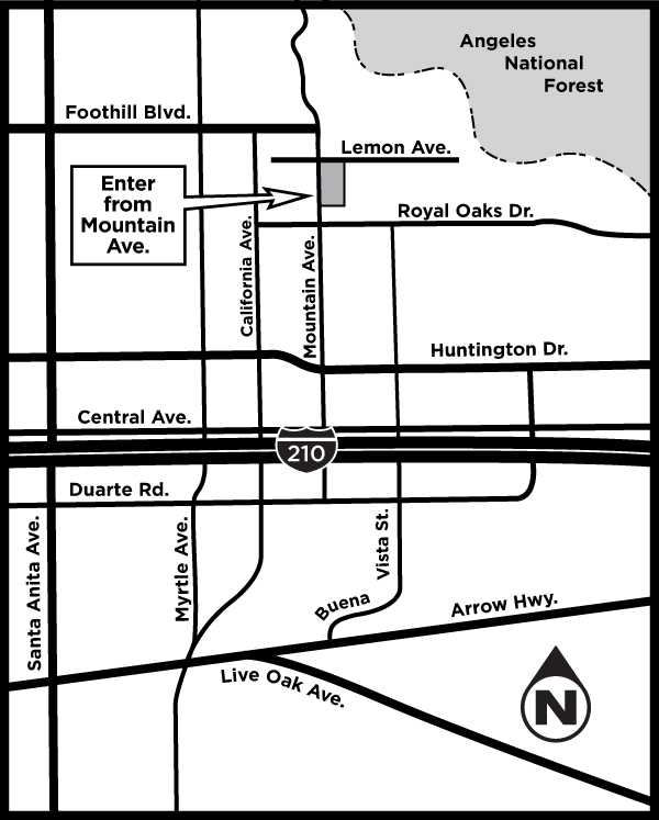 City of Monrovia Public Works Yard map