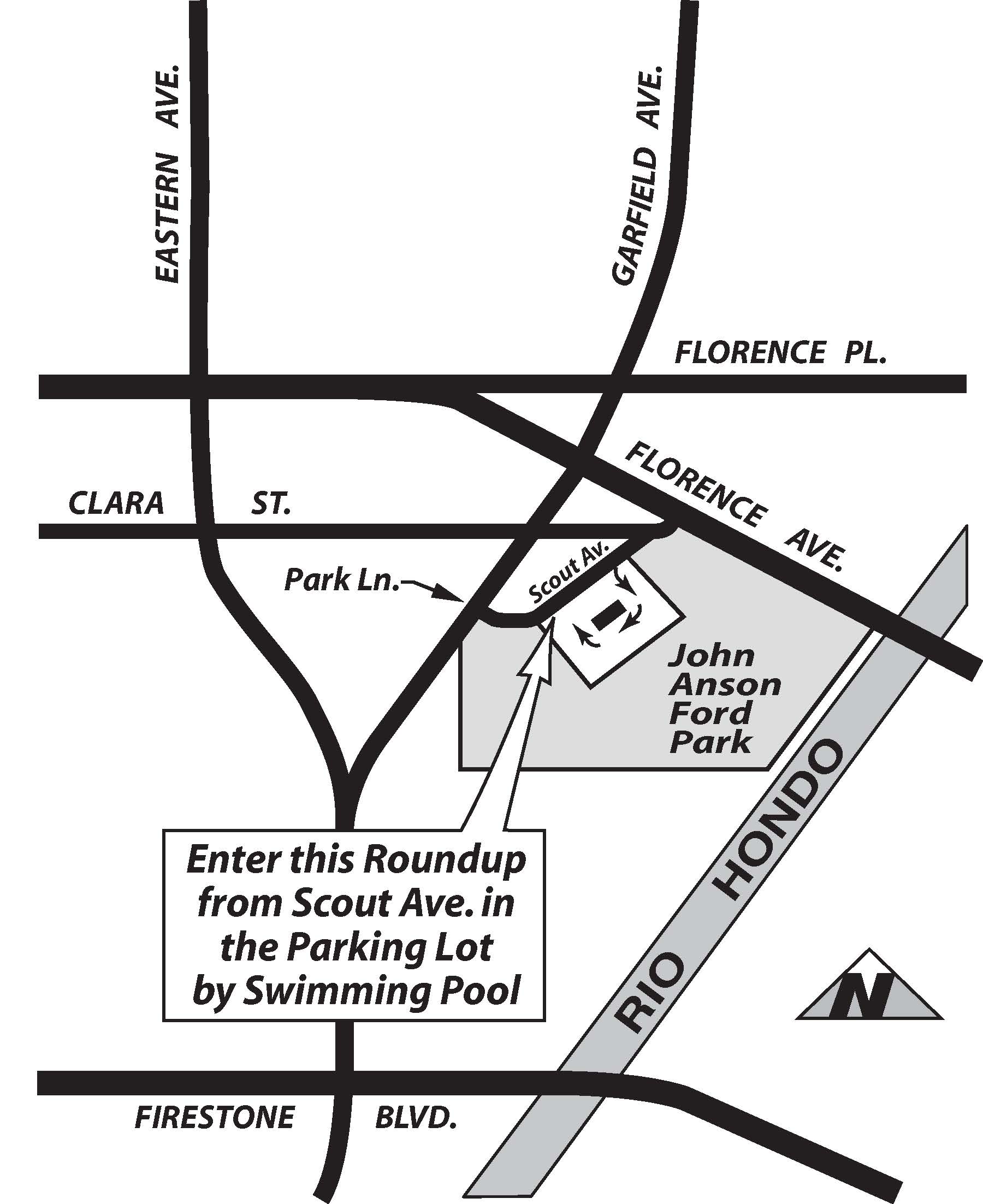 John Anson Ford Park map