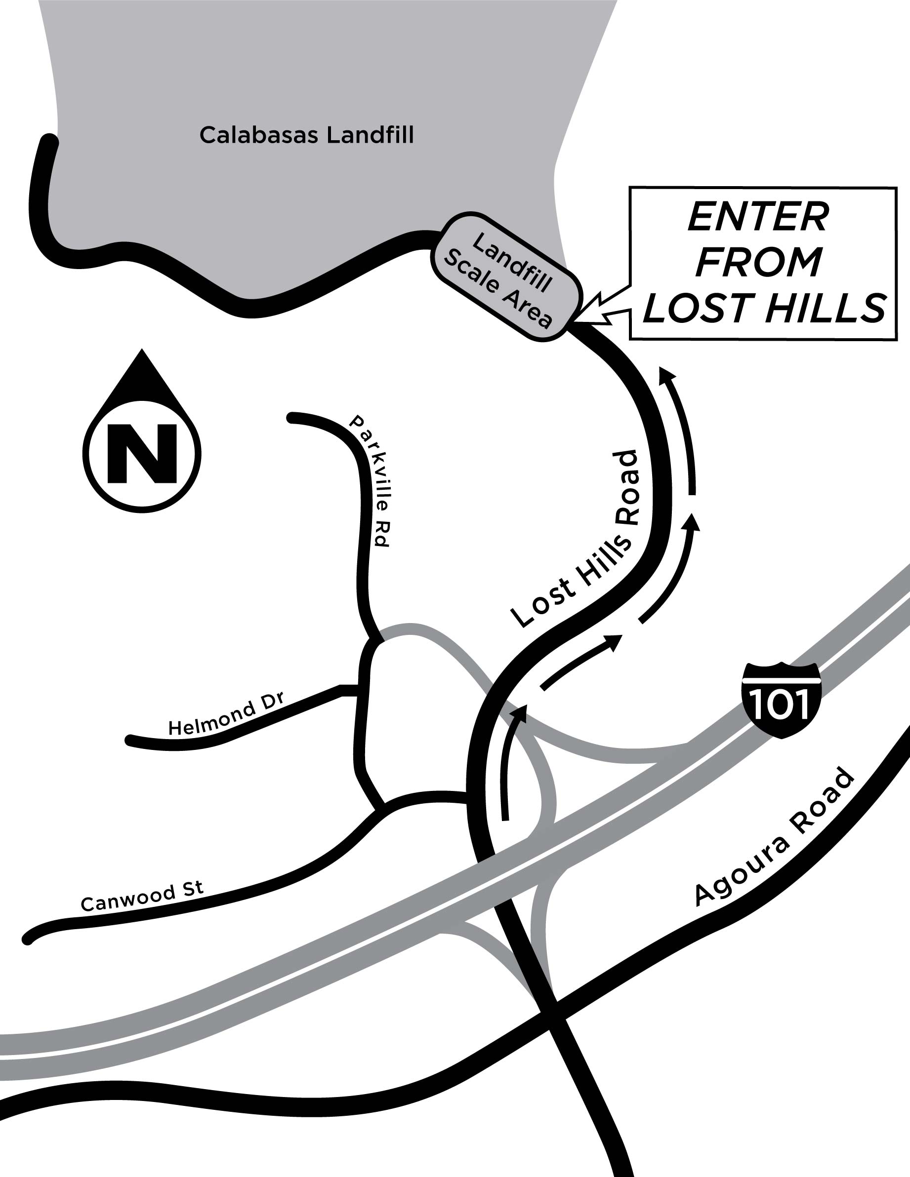 Calabasas Landfill map