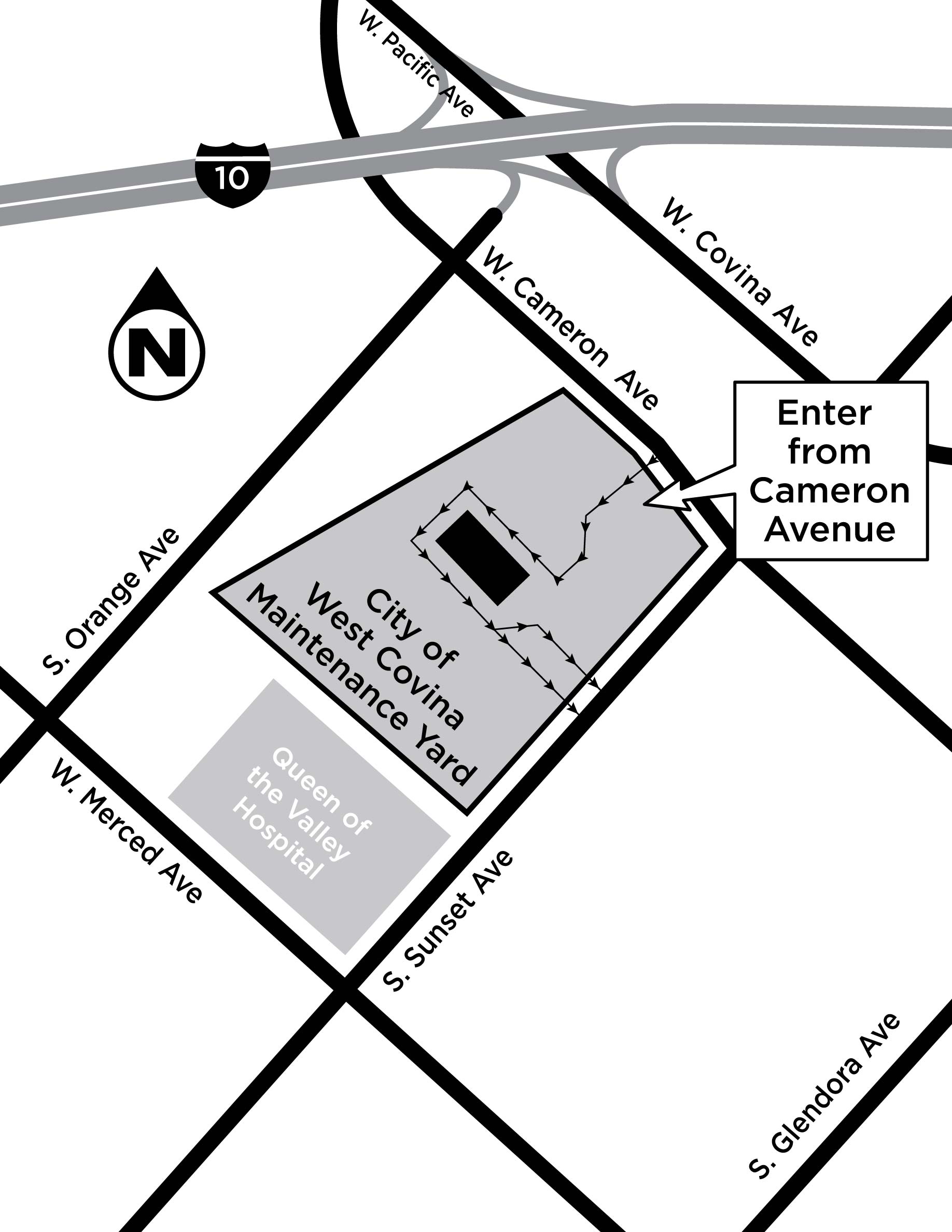 West Covina Maintenance Yard map