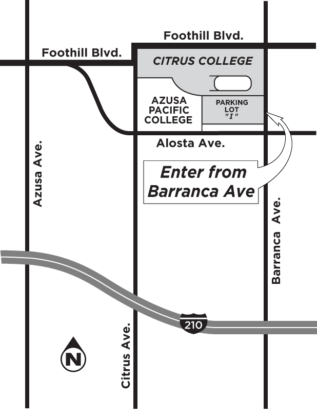 Citrus College Stadium Parking Lot map